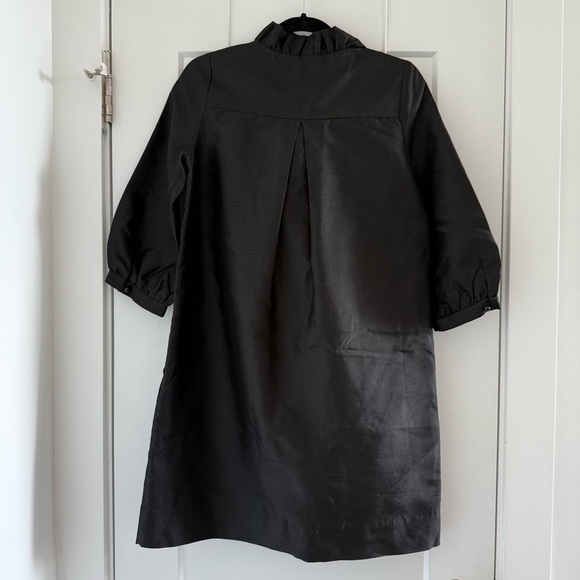Kate Spade black silk taffeta dress with ruffle collar - Small - Picture 6 of 8